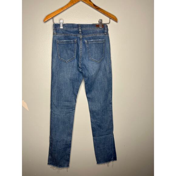 Blank NYC Split Hem Low Rise Denim Blue Jeans Womens Size 25 - Picture 4 of 5